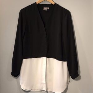 COPY - ASOS Black & White Button Down Blouse Size 6.